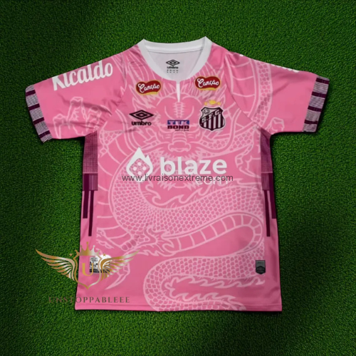 Maillot Édition Spéciale Santos FC 2025/2026 – Umbro (Rose “Dragon”) – Image 2