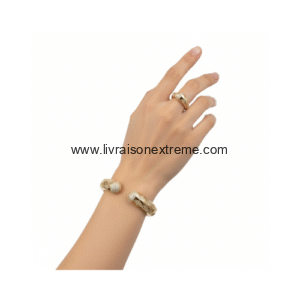 Ensemble bague et bracelet - haute brillance
