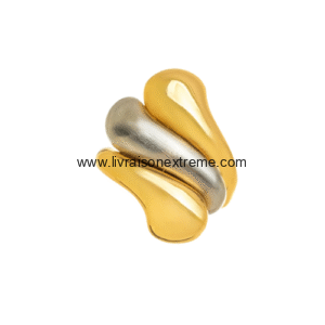 Bague sculpturale bicolore