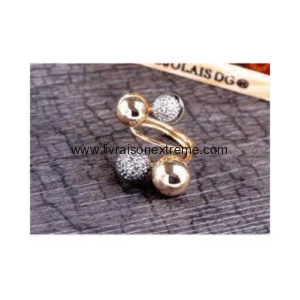 Bague spirale à quatre sphères