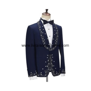 Costume de soirée à strass 2 pièces