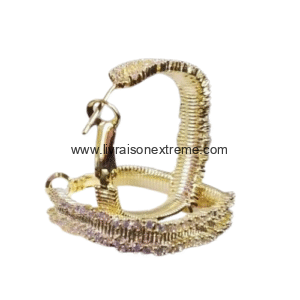 Boucles d'oreilles créoles texturées pavées