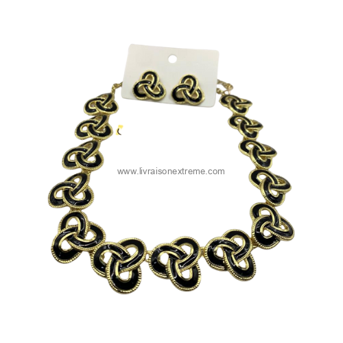 Ensemble collier et boucles d'oreilles sophistiqué – Image 4