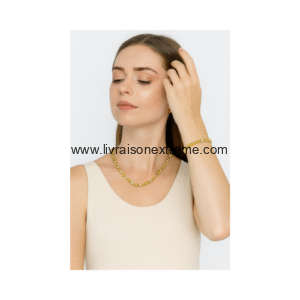 Ensemble de bijoux en maillons torsadés