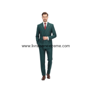 Costume croisé 2 pièces événement - vert foncé