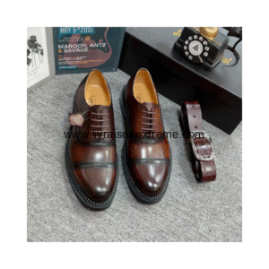 Chaussures Derbies patinées à bouts rapportés