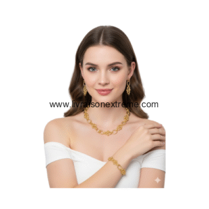 Ensemble de bijoux à maillons entrelacés