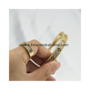 Ensemble bracelet et bague en motif étoilé