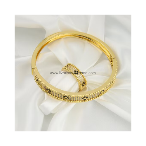 Ensemble bracelet et bague en motif étoilé – Image 4
