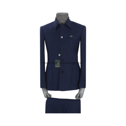Costume style Saharien CT118 - bleu marine