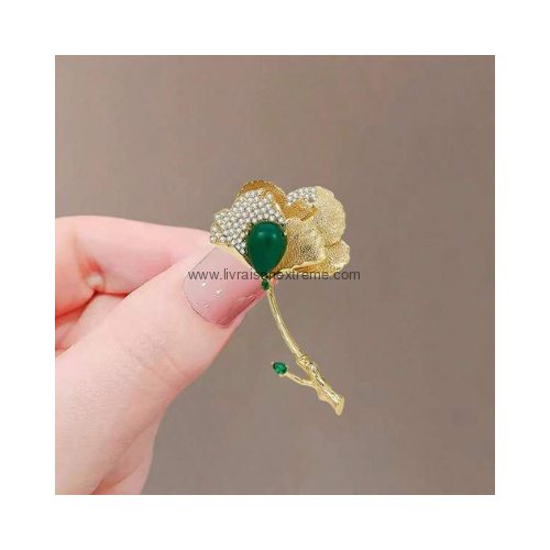 Broche en forme de feuille de Ginkgo – Image 3