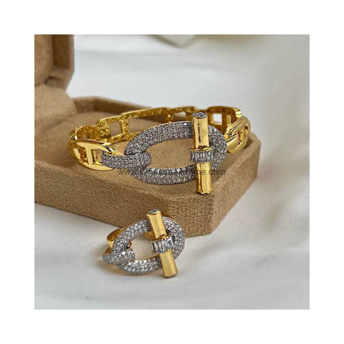 Ensemble bracelet et bague en strass – Image 2