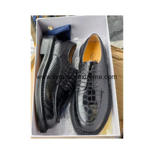Chaussure Derby à motif crocodile