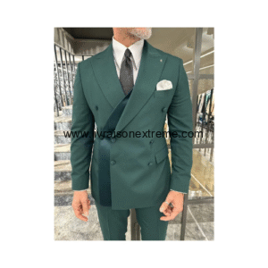 Costume croisé 2 pièces Vert émeraude