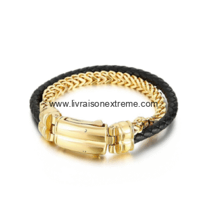 Bracelet chaîne et tressage