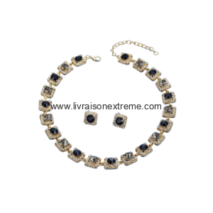 Ensemble de collier et boucles d'oreilles élégant