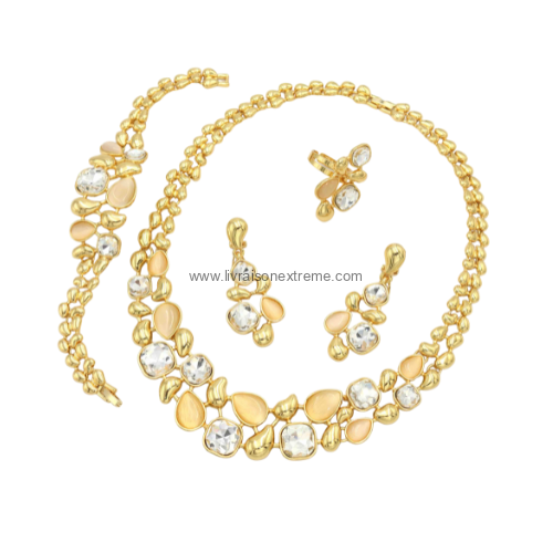 Parure 4 Pièces en pierres de gouttes – Image 3