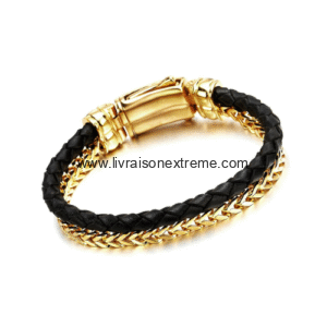 Bracelet chaîne et tressage