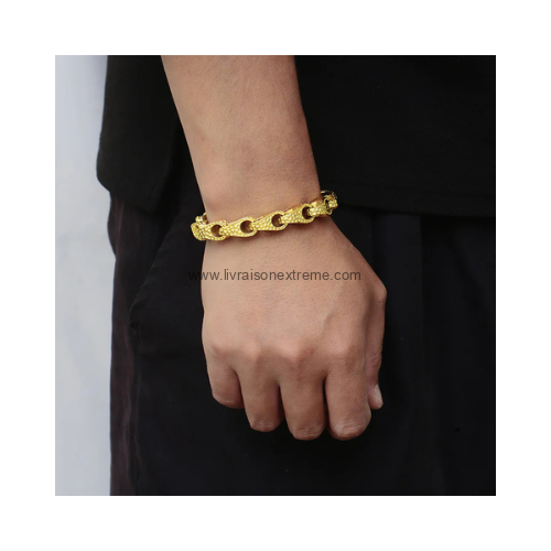 Bracelet à maillons texturés – Image 4