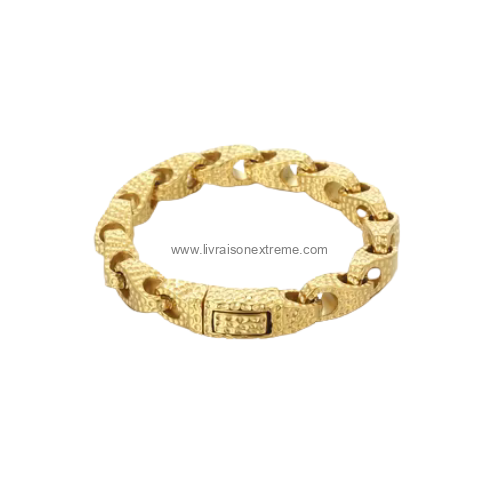 Bracelet à maillons texturés