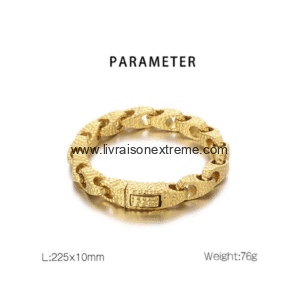 Bracelet à maillons texturés