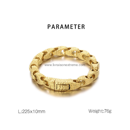 Bracelet à maillons texturés – Image 3