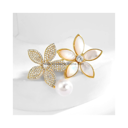 Broche à double fleur – Image 3
