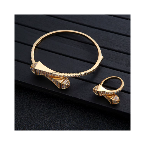 Ensemble bracelet et bague en strass – Image 3