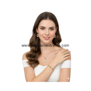 Ensemble de bijoux à motif de goutte précieuse