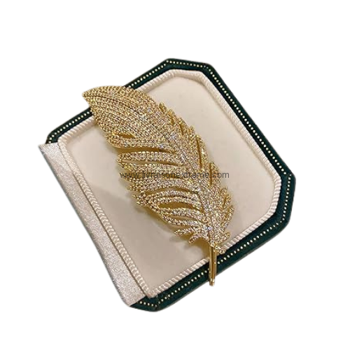 Broche en forme de plume