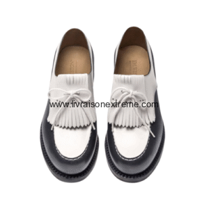 Chaussures Derby bicolores à franges