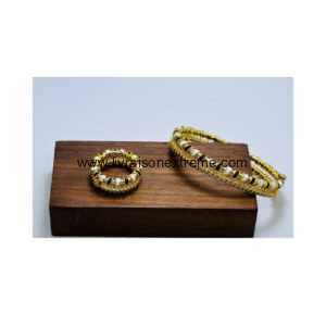 Ensemble bracelet et bague torsadés