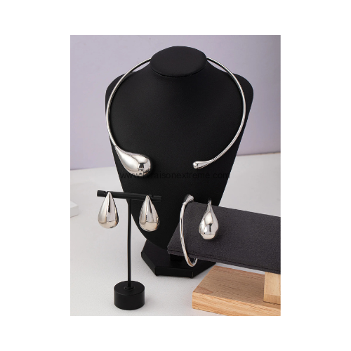 Ensemble de bijoux à motif des gouttes – Image 2