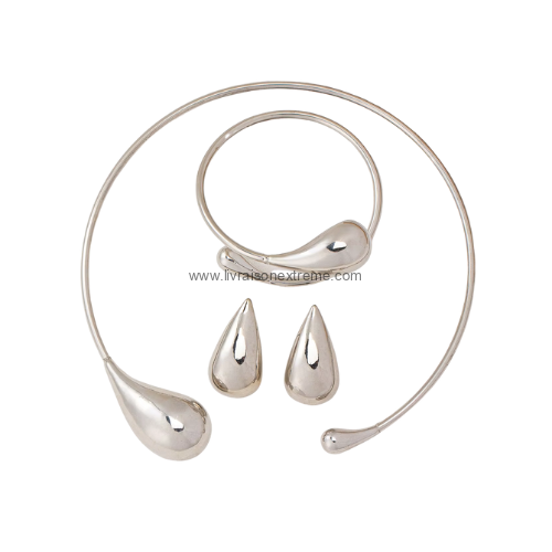 Ensemble de bijoux à motif des gouttes