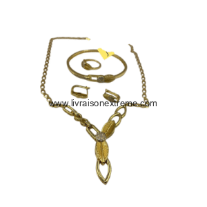 Ensemble de bijoux de motif feuillagé