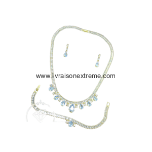 Parure en Gouttes de cristal