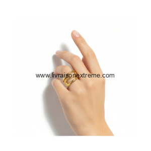 Bague texturée à design ouvert