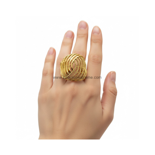 Bague à motif géométrique – Image 2