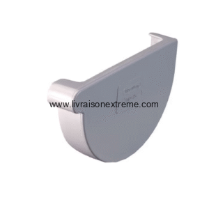 Bouchon de gouttière PVC – fond terminal demi-ronde