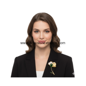 Broche en forme de feuille de Ginkgo