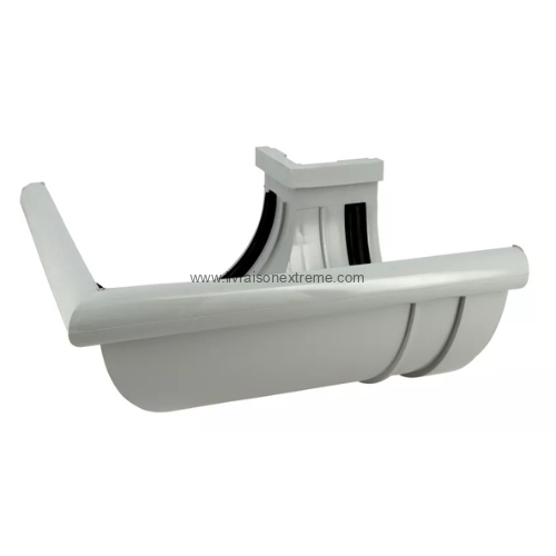 Angle de gouttière PVC – Coude extérieur/intérieur demi-ronde – Image 2