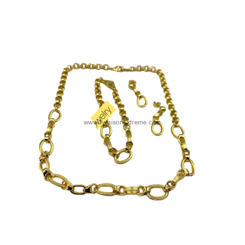 Ensemble de bijoux à maillons ovales