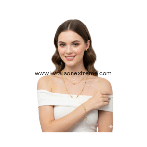 Ensemble de bijoux à perles ovales