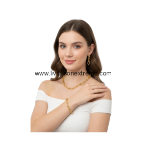 Ensemble de bijoux à maillons ovales