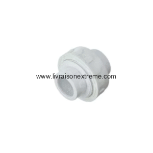 Raccord union PVC pression – démontable blanc