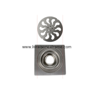 Grille d’évacuation de sol inox carrée – Floor Drain universel