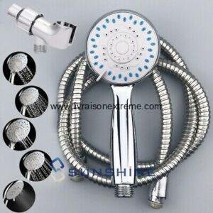 Pommeau de Douche Multifonction YUXIN (Téléphone) – 5 Modes de Jet + Tuyau Inox 1,5 m