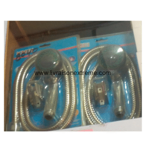 Douchette KMEI – Kit complet (douchette + flexible métal + support, chromé)