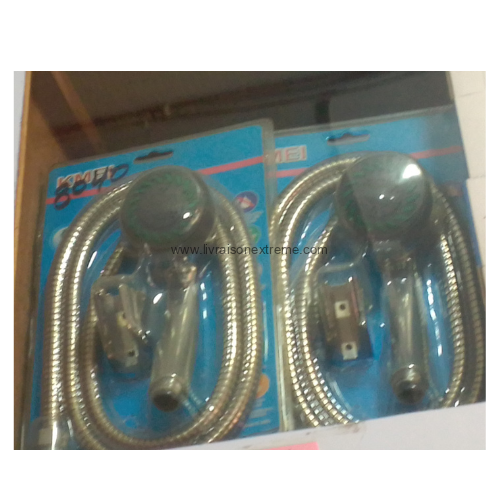 Douchette KMEI – Kit complet (douchette + flexible métal + support, chromé) – Image 3