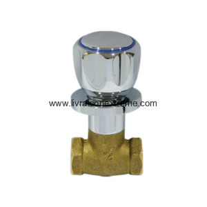 Robinet d’arrêt encastré GOLDEN – Corps laiton, tête chromée (1/2’’ & 3/4’’)